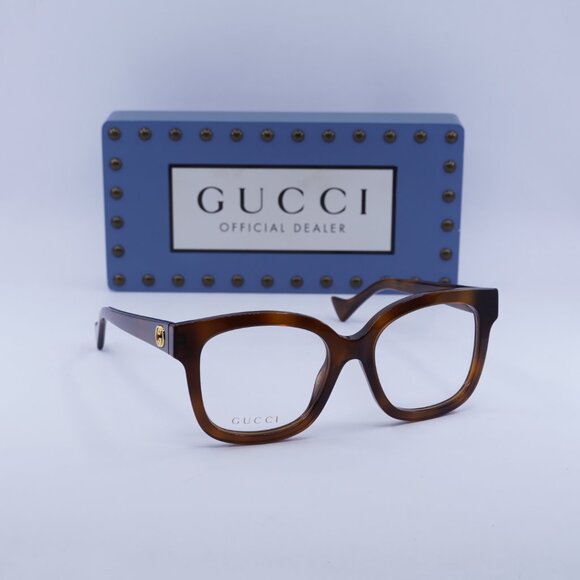 Gucci GG1258O 006 Square Eyeglasses – Havana 53mm - Picture 4 of 10